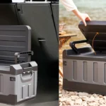 Large foldable car trunk organizer with 105L capacity, waterproof 600D polyester, mesh pockets, and a collapsible design for efficient storage.